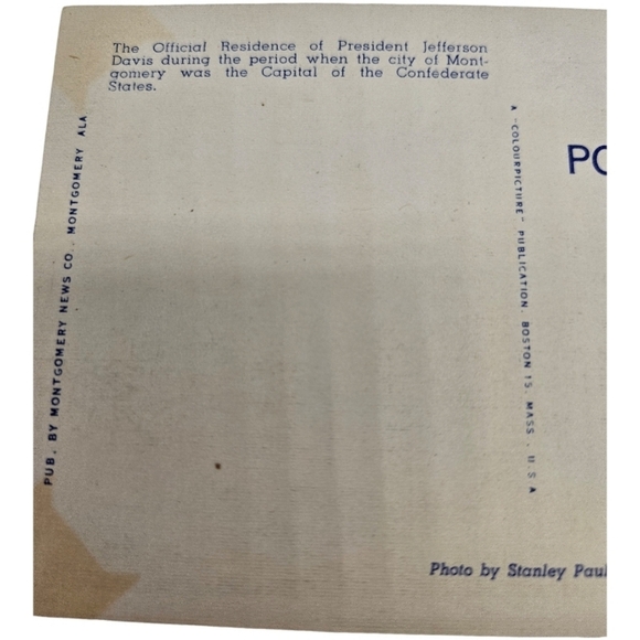 📬 Vintage Unused Postcard of White House of the Confederacy AL USA - Picture 3 of 6